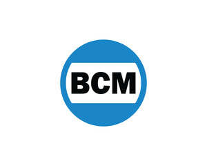 BCM logo design vector template. BCM logo design.
