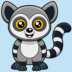 Playful Lemur Logo Design - Unique and Expressive Jungle Animal Emblem