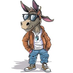 Mule Streetwear cartoon isolated whitebackground