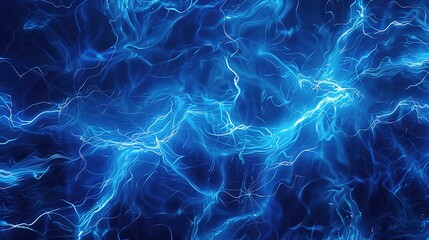 Fototapeta premium Futuristic Pulse - Vibrant Digital Background with Electric Currents in Deep Blue Shade for Modern Tech Concepts