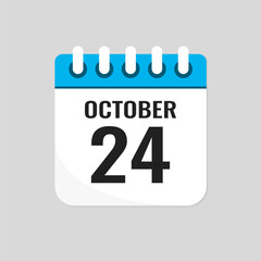 Icon page calendar day - 24 October
