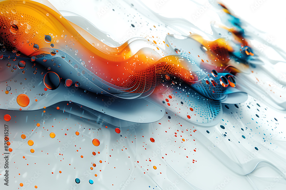 Poster abstract big data visualization canvas