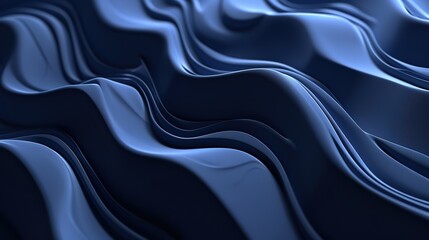 Obraz premium Blue Wavy Lines: Hi-Tech Minimalist Background for IT Presentation