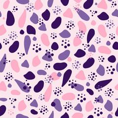 Fototapeta premium Abstract geometric pattern. Shapes, spots, blots. Seamless color background, vector texture.