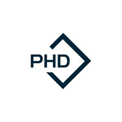 PHD logo. P H D design. White PHD letter. PHD, P H D letter logo design. P H D letter logo design in GOLD, GOLDEN LOGO, THREE, style. letter logo set in one artboard. P H D letter logo vector design.