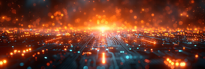 Stylized Tech Backdrop: Abstract Art Meets Innovation