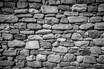 Fototapeta premium black and white stone wall background