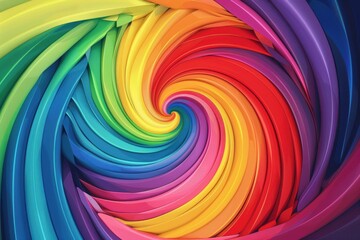 Fototapeta premium Abstract Rainbow Background Design: Artistic Multi-Color Twirl with Whirling Vortex and Vibrant Chromatic Textures