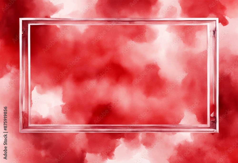 Poster frame frame background olated red frame background watercolor picture red olated red