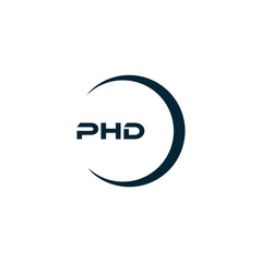 PHD logo. P H D design. White PHD letter. PHD, P H D letter logo design. P H D letter logo design in GOLD, GOLDEN LOGO, THREE, style. letter logo set in one artboard. P H D letter logo vector design.