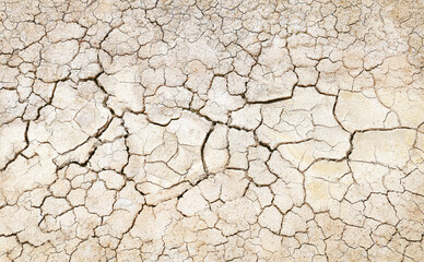 Texture of the dried earth with clay and sand, close-up or Brown dry soil or cracked ground texture...