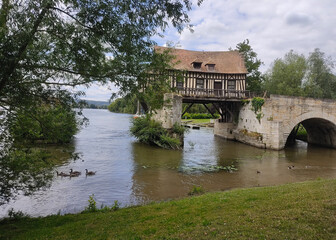 The old mill on the river Seine, Vernon-Giverny, France