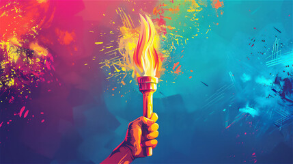 オリンピック聖火のベクターイラスト