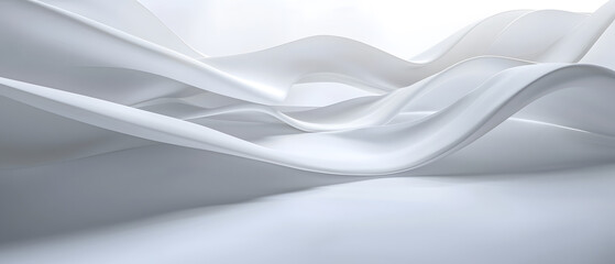 Fototapeta premium Abstract coporate background with twisted curve wave in white grey