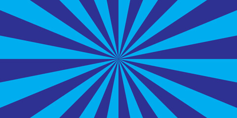 Modern abstract sunshine retro sunburst beam blue sunrise wallpaper. sunlight summer beautiful geometric frame ray backdrop texture background.	
