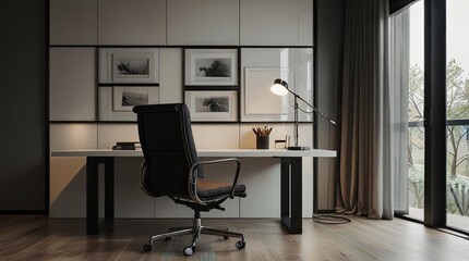 modern office interior with table