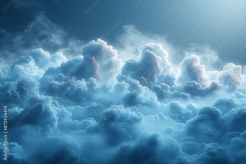 Poster stylized cloud computing conceptual image