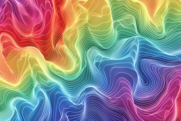 A vibrant abstract rainbow design featuring a swirling vortex in a spectrum of colors, creating a dynamic and mesmerizing visual effect.