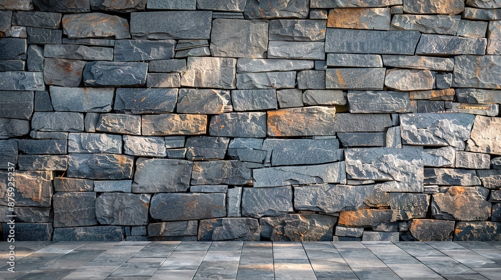 Poster serene minimalism: elegant stone backdrop with modern lines and ample negative space