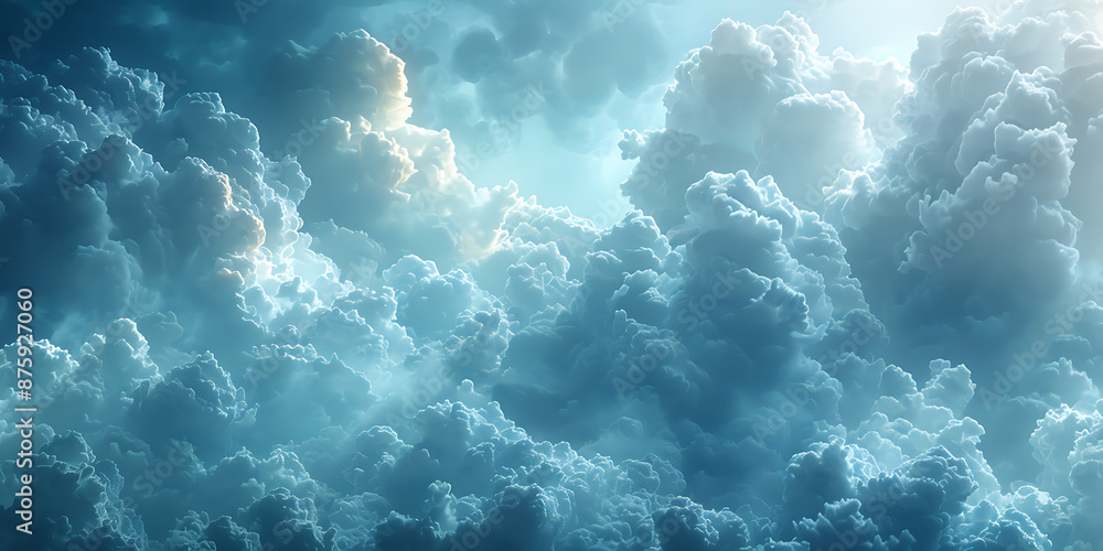 Aufkleber cloud computing abstract backdrop with gradient canvas