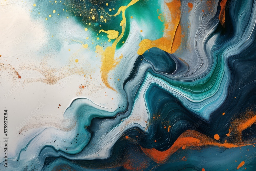 Poster vibrant and dynamic abstract artwork of an animal feature a harmonious blend of bold colors such as 