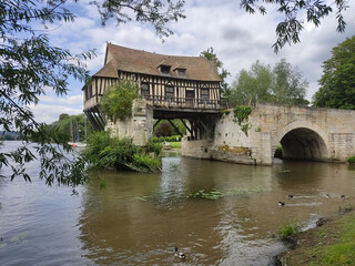 The old mill on the river Seine, Vernon-Giverny, France