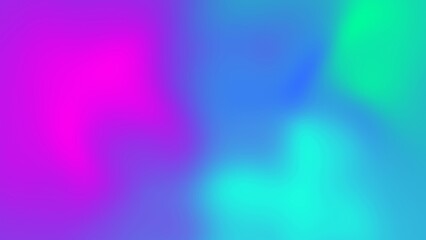 Abstract blue magenta green yellow gradient background with liquid style waves