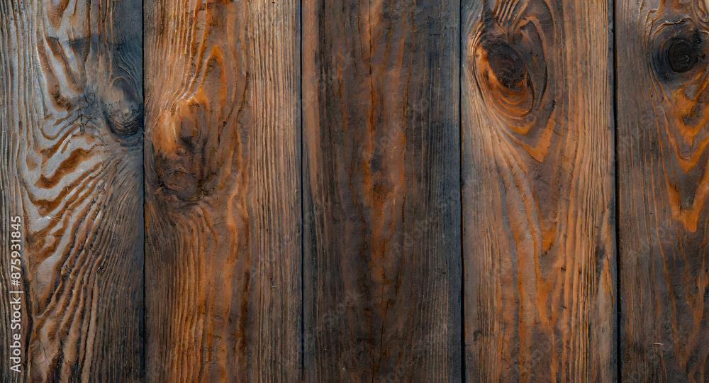 Poster walnut wood texture. super long walnut planks texture background.texture element. generative ai.