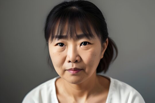 a portrait image of an asian woman in prison, jail, sadness in her eyes, crime, criminal, Incarceration, Guilt, Despair, Regret, Sorrow, Solitude, Loneliness, Bars, Cell, Detention, Confinement