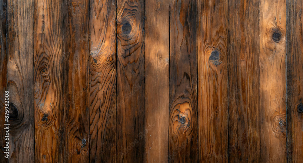 Poster walnut wood texture. super long walnut planks texture background.texture element. generative ai.
