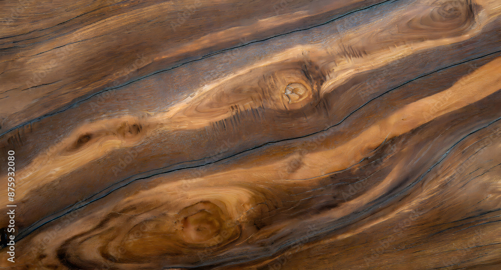 Poster walnut wood texture. super long walnut planks texture background.texture element. generative ai.
