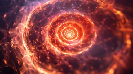 Obraz premium Abstract Fire Rings, A Digital Illustration