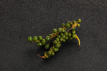 Green pepper corn heap isolated