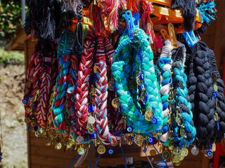 Traditional authentic kesan loincloth and dress accessories handcrafted in the Black Sea region in...