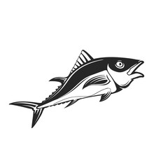 hand draw tuna fish vector