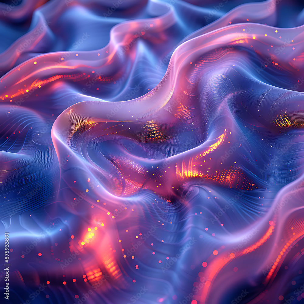Poster stylized tech backdrop with abstract patterns