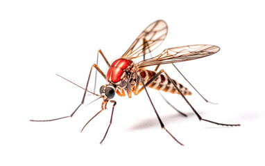 A mosquito is biting a person.