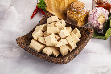 Vegan cuisine - organic tofu cheese