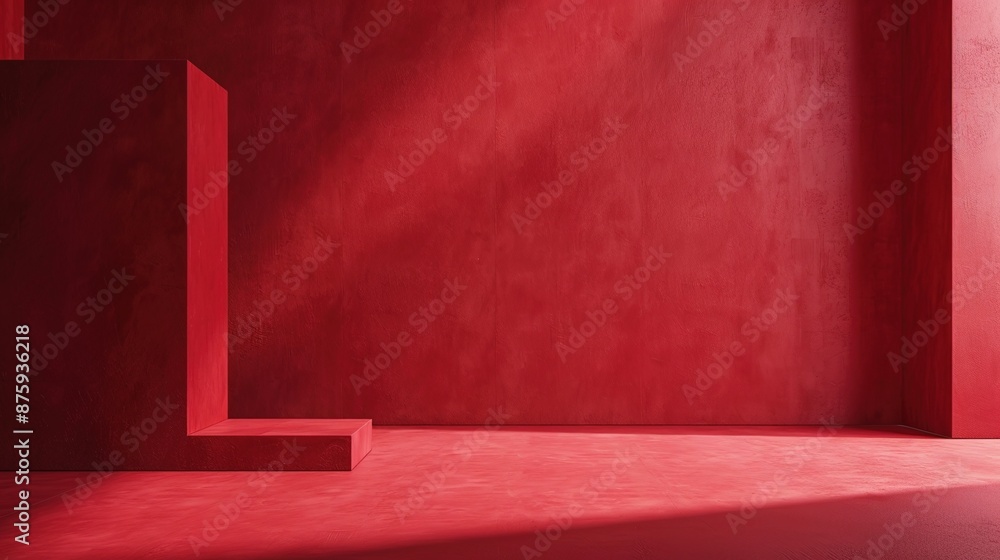 Poster elegant minimalistic red texture design with copy space background
