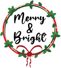 Merry and bright T-shirt, Funny Christmas, Commercial Use, Holiday T-shirt, Retro Shirt, December, Christmas Sayings Quotes, Winter Shirt, Cut Files Cricut, Silhouette