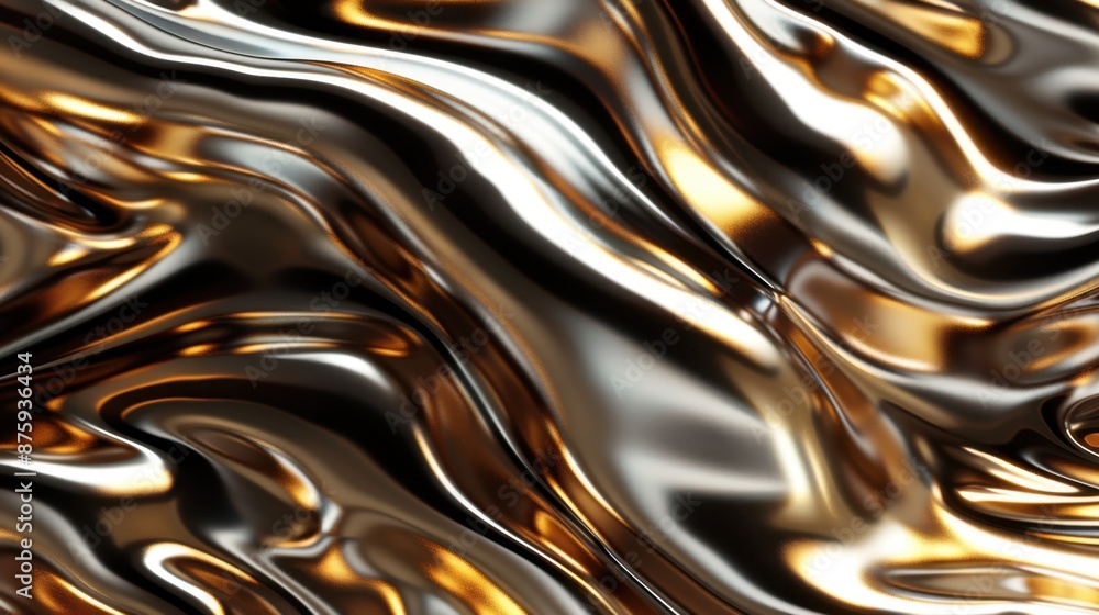 Poster 06glossy, flowing patterns create a seamless, abstract background, evoking luxury and fluidity with 