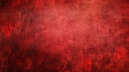 Bold Red Artistic Textured Background with Copy Space for Message