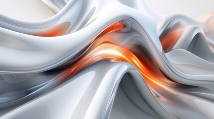 Twisted shapes in a modern illustration, evoking fluid motion and abstract elegance, 3D rendering.