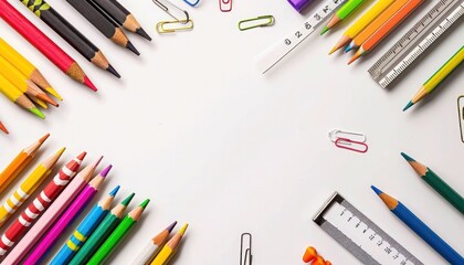 stationery isolated on white