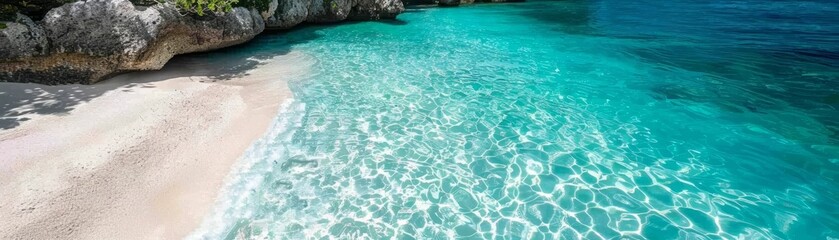 Turquoise Water and Sandy Beach.
