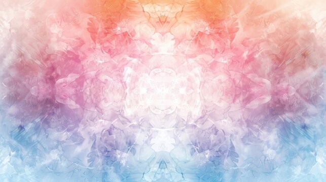 Ethereal Healing Certificate Background Graduation themed design ideal for healer s certificate featuring misty pink peach and blue hues with a white center and subtle border