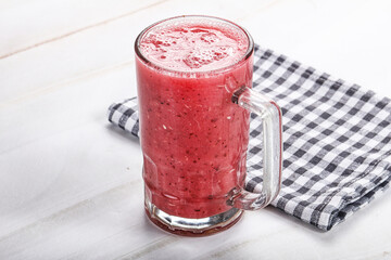 Strawberry and banana cold smoothie
