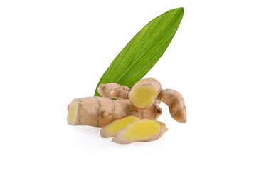 White turmeric isolated on white