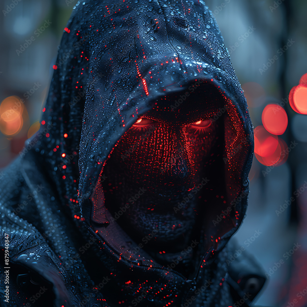 Poster cybersecurity alert: empty spaces exposed