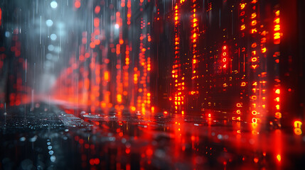 Fototapeta premium Cybersecurity Threats: Empty Space & Technology Uncovered